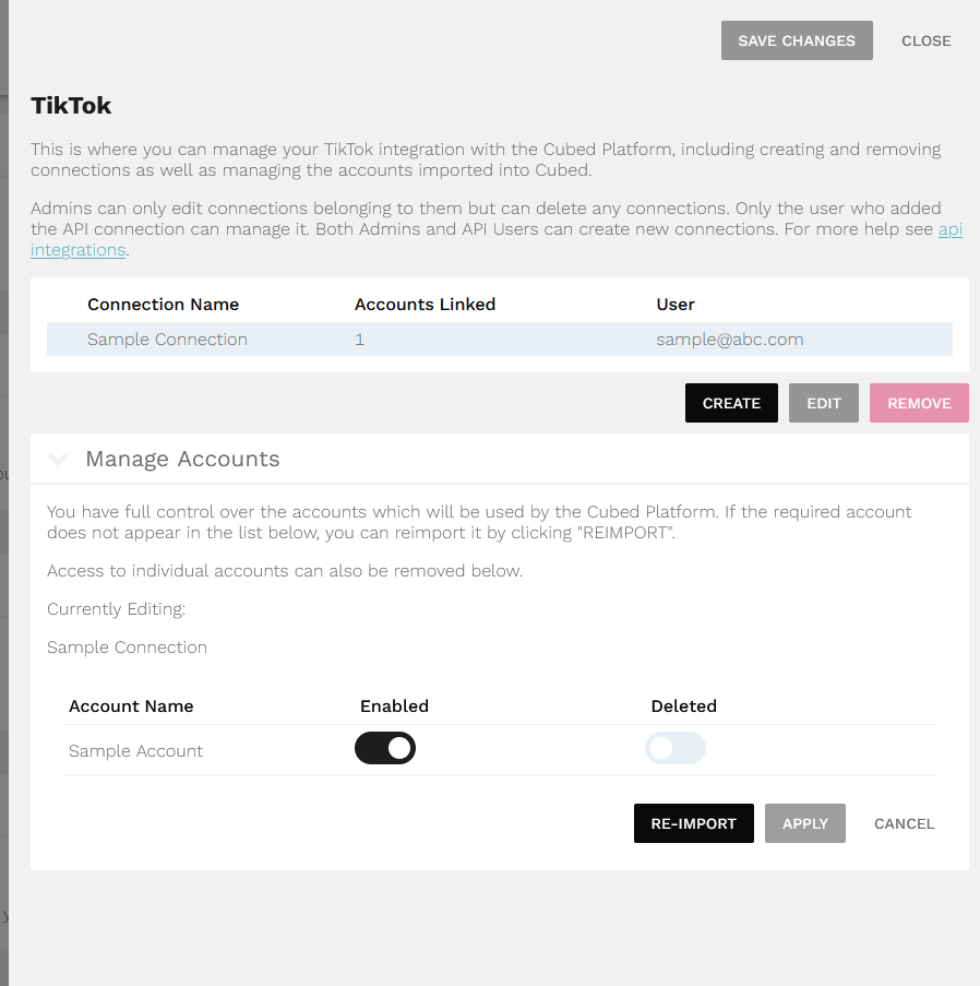 Edit Account Accordion